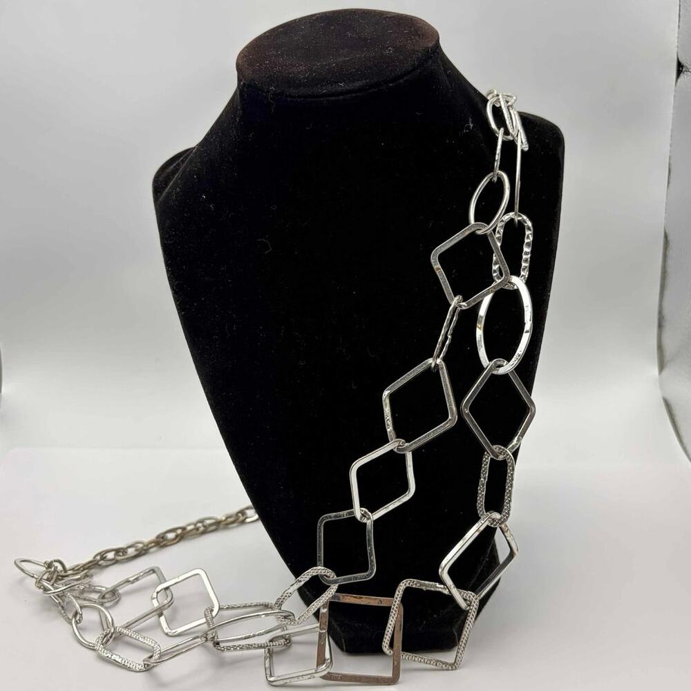 Y2k Silver Metal Belt